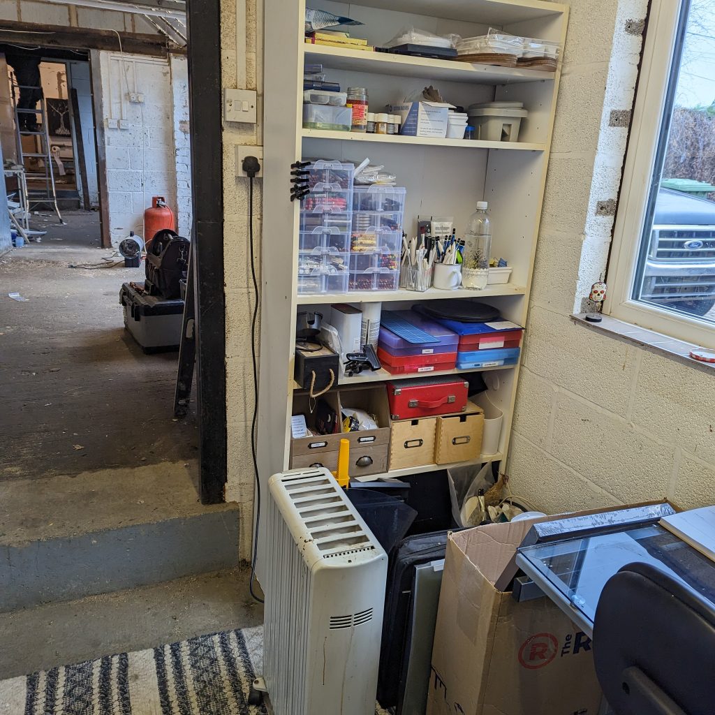 View inside the artist's studio